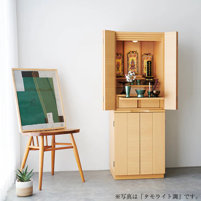 【WEB限定】仏壇 バンディ タモライト調 高さ120cm 仏具セット - Image 11