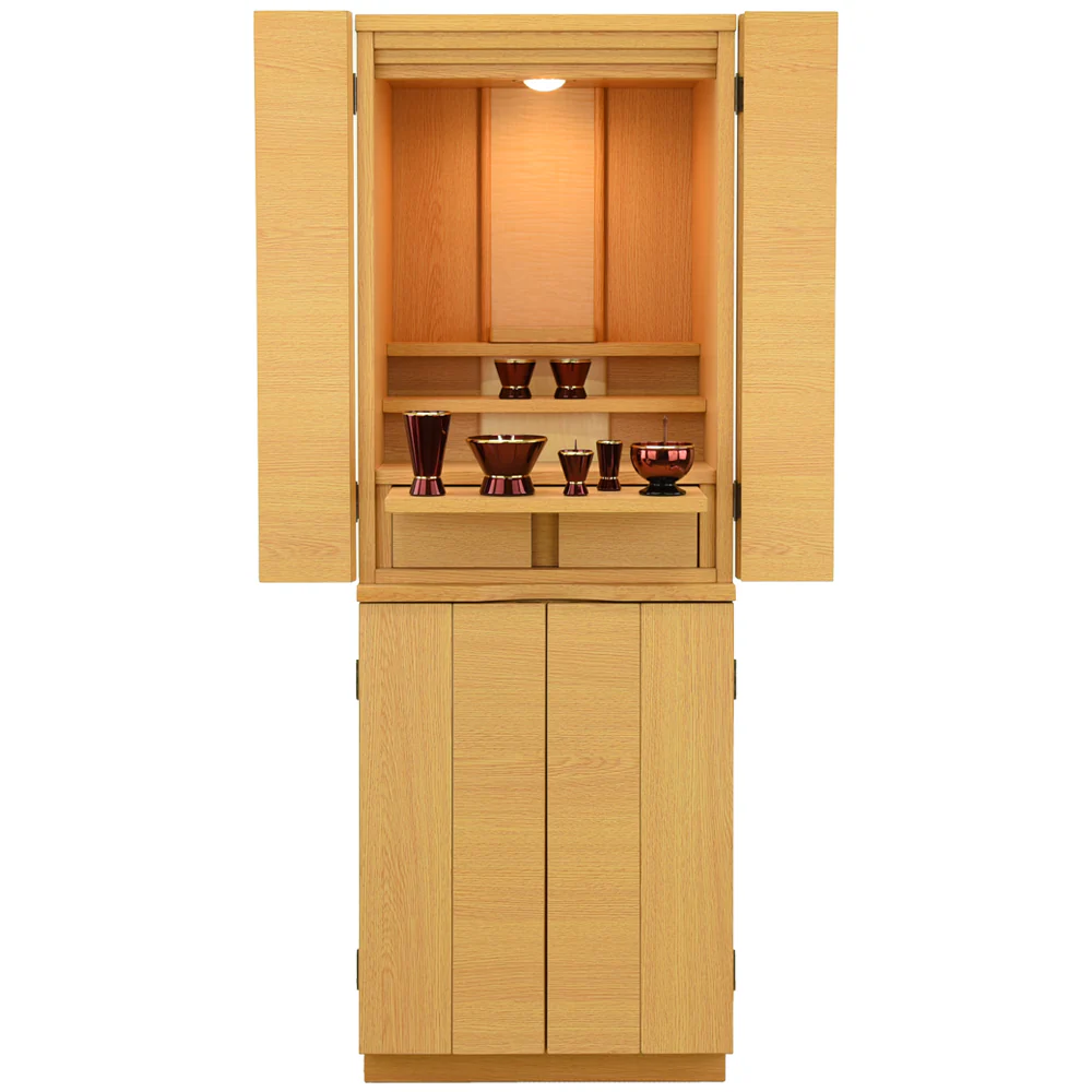 【WEB限定】仏壇 バンディ タモライト調 高さ120cm 仏具セット - Image 16