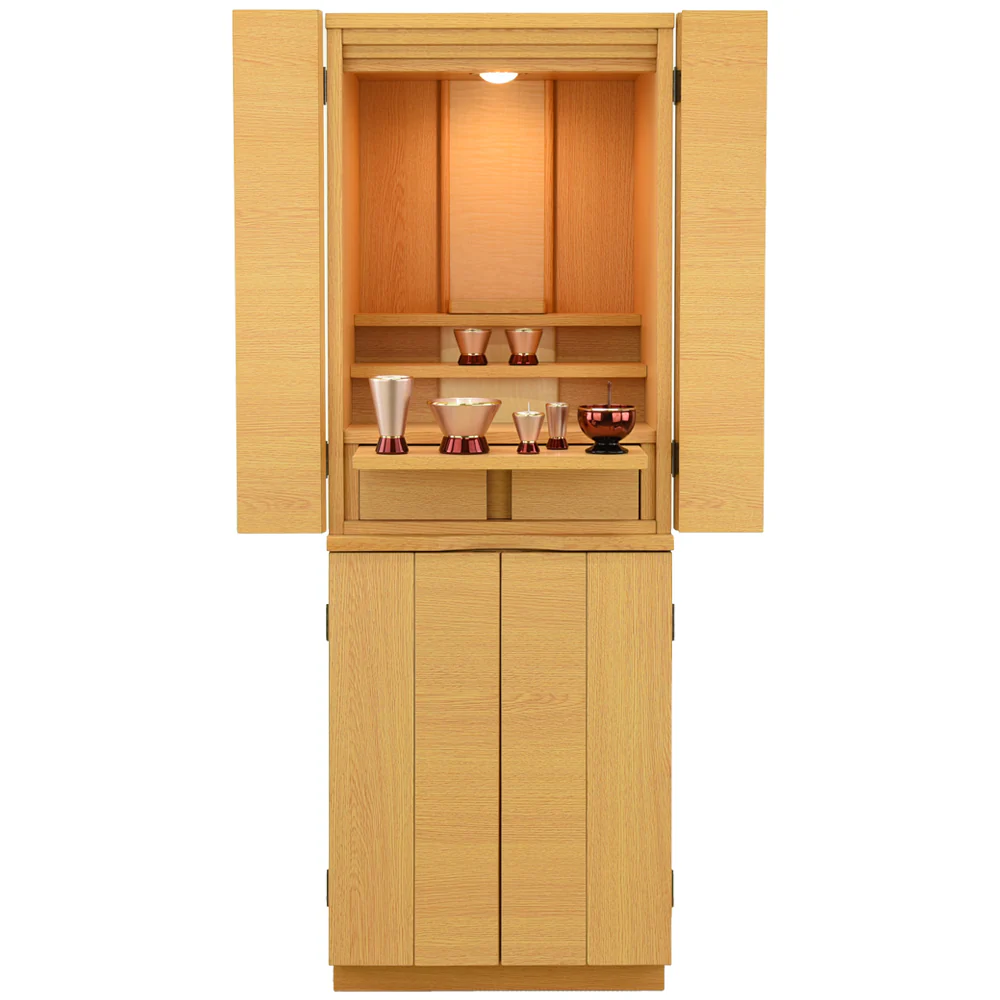 【WEB限定】仏壇 バンディ タモライト調 高さ120cm 仏具セット - Image 17