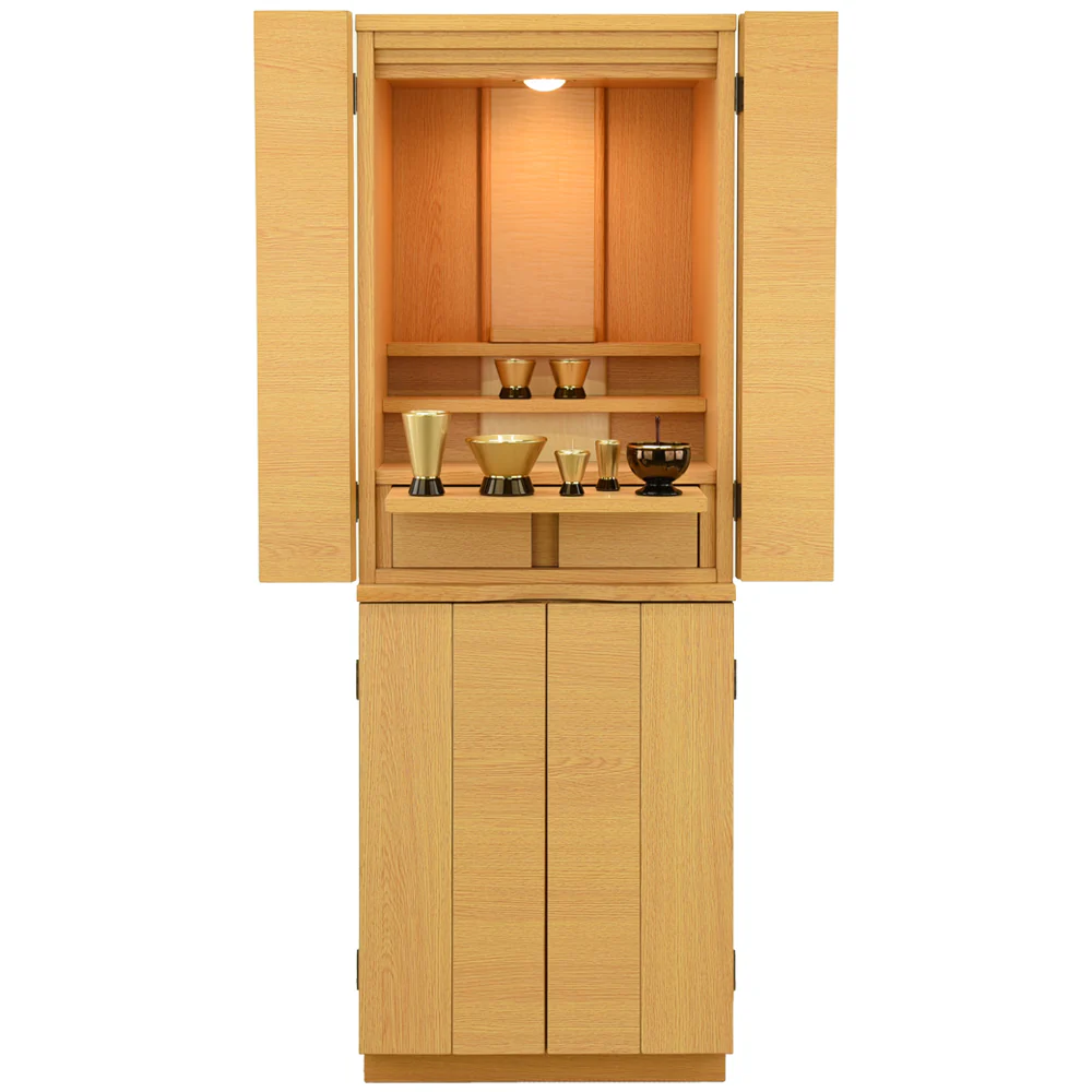 【WEB限定】仏壇 バンディ タモライト調 高さ120cm 仏具セット - Image 18