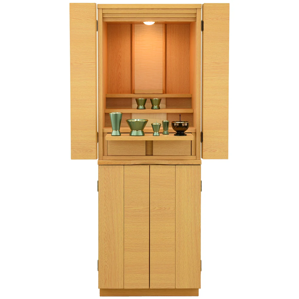 【WEB限定】仏壇 バンディ タモライト調 高さ120cm 仏具セット - Image 19
