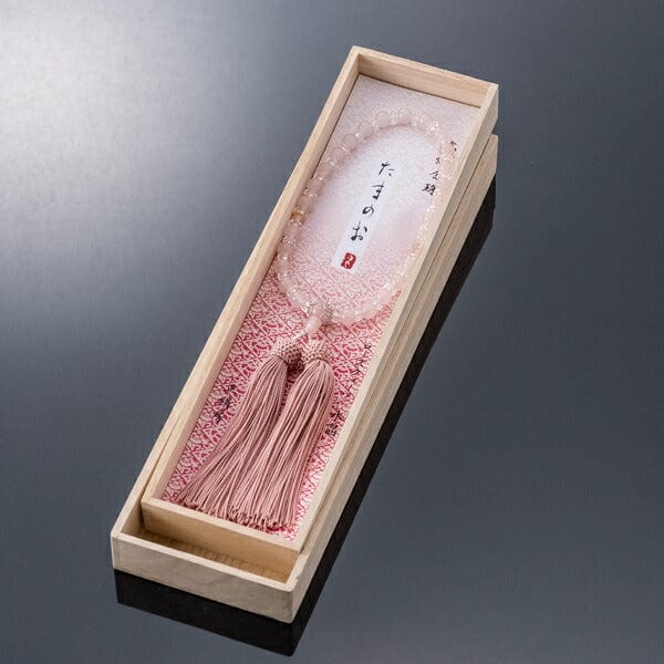 数珠 たまのお ローズ 水晶切子 銀花座 桜 - Image 5