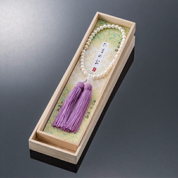 数珠 たまのお 貝パール 水晶仕立 藤 - Image 5