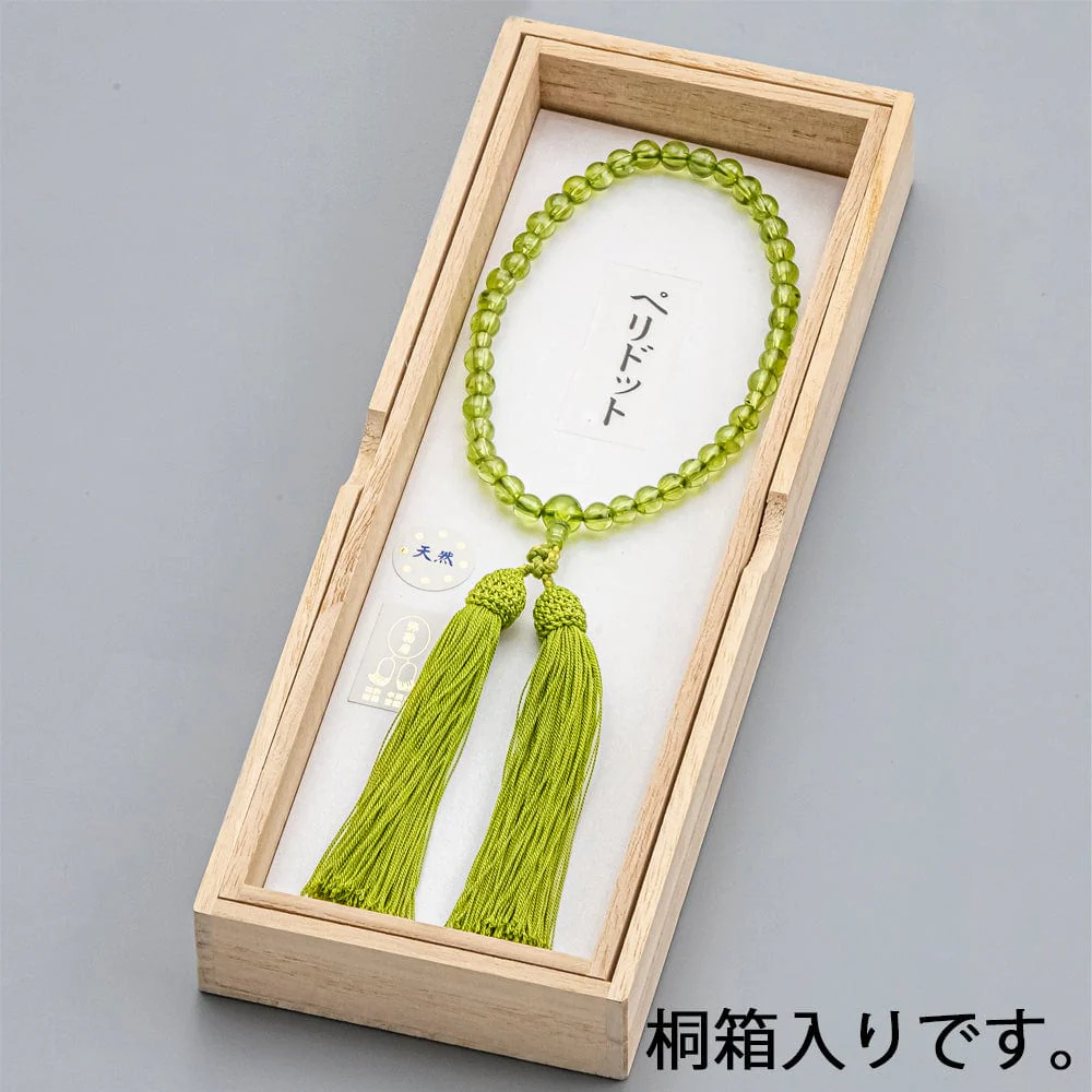 数珠 ペリドット 共仕立 頭付正絹弥勒房 - Image 5