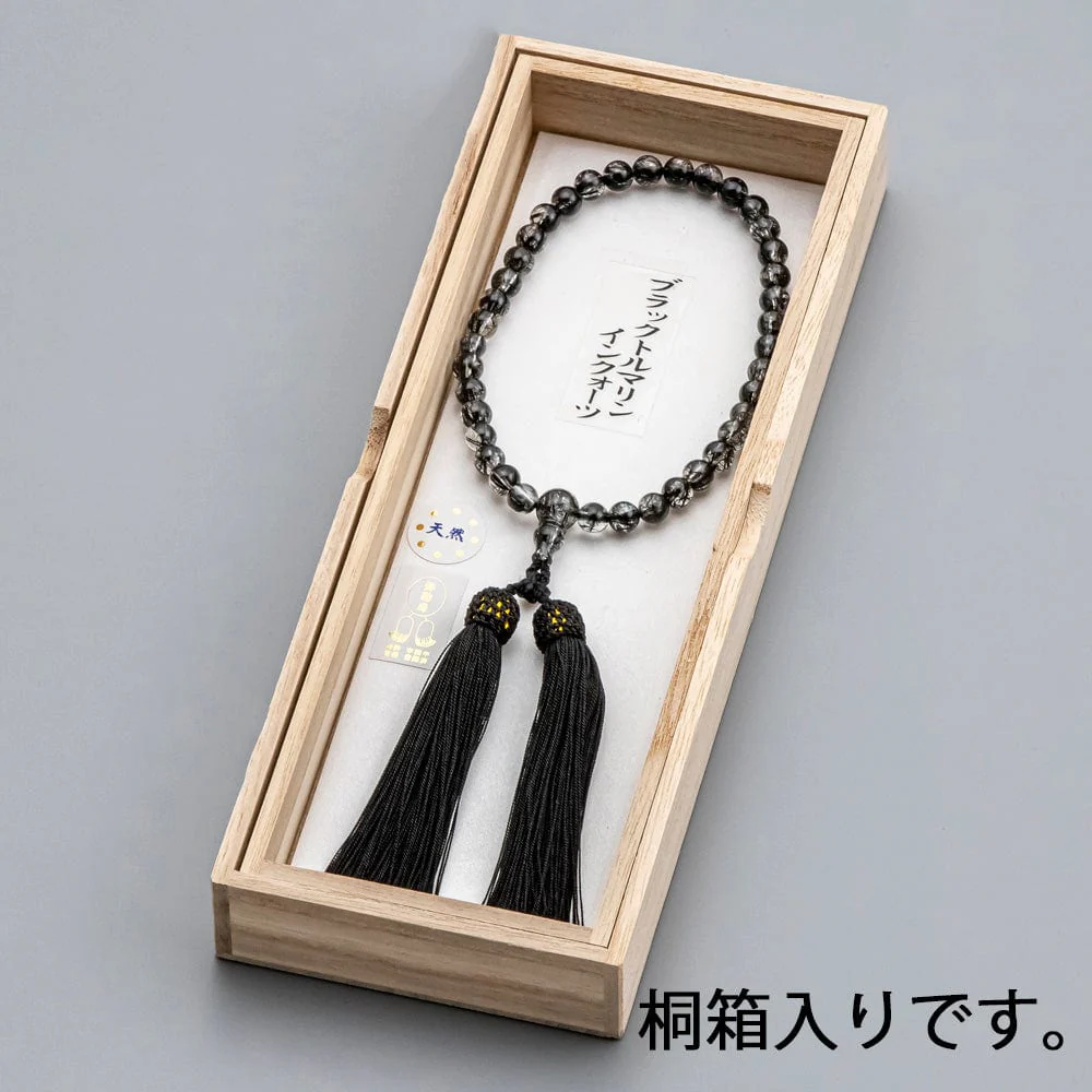 数珠 ブラックトルマリンインクォーツ 正弥勒房 - Image 5