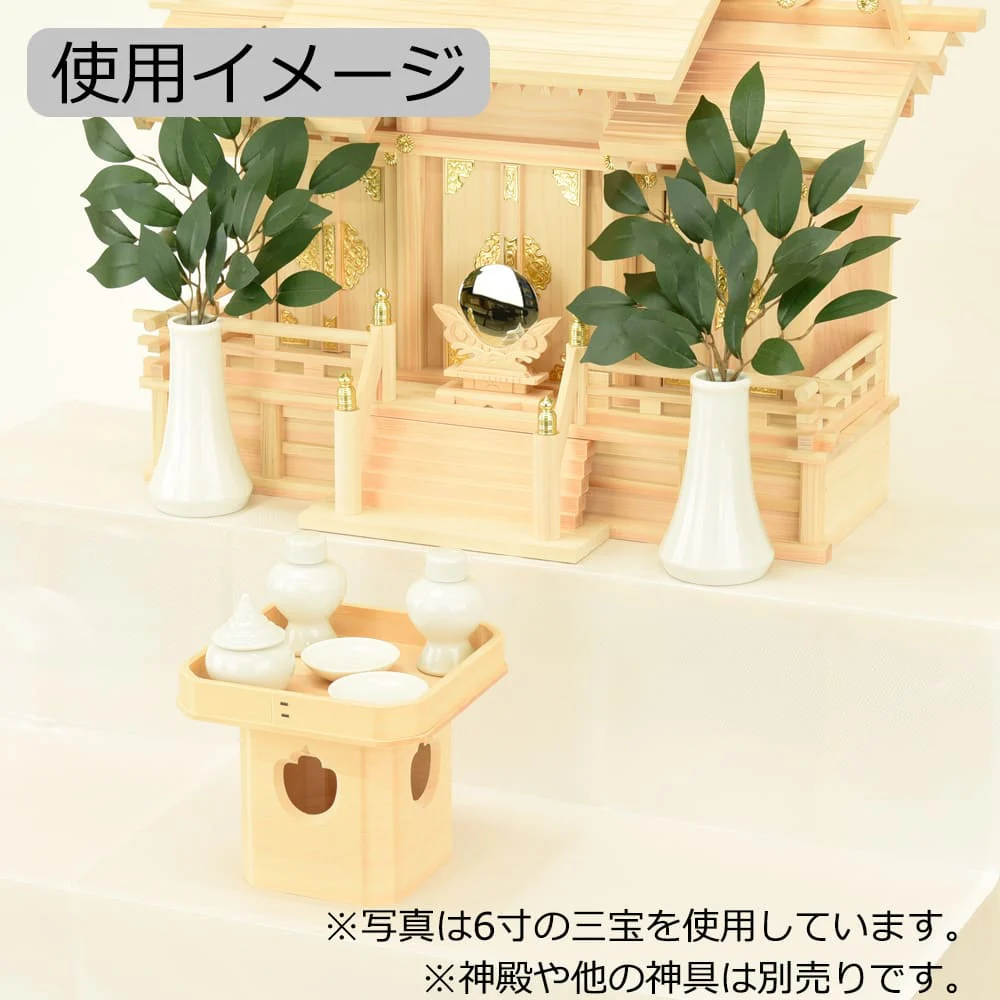 神具 三宝 木曽ひのき 3.0寸 - Image 3