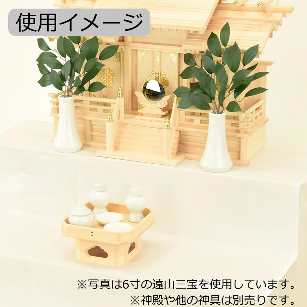 神具 遠山三宝 木曽ひのき 5.0寸 - Image 3