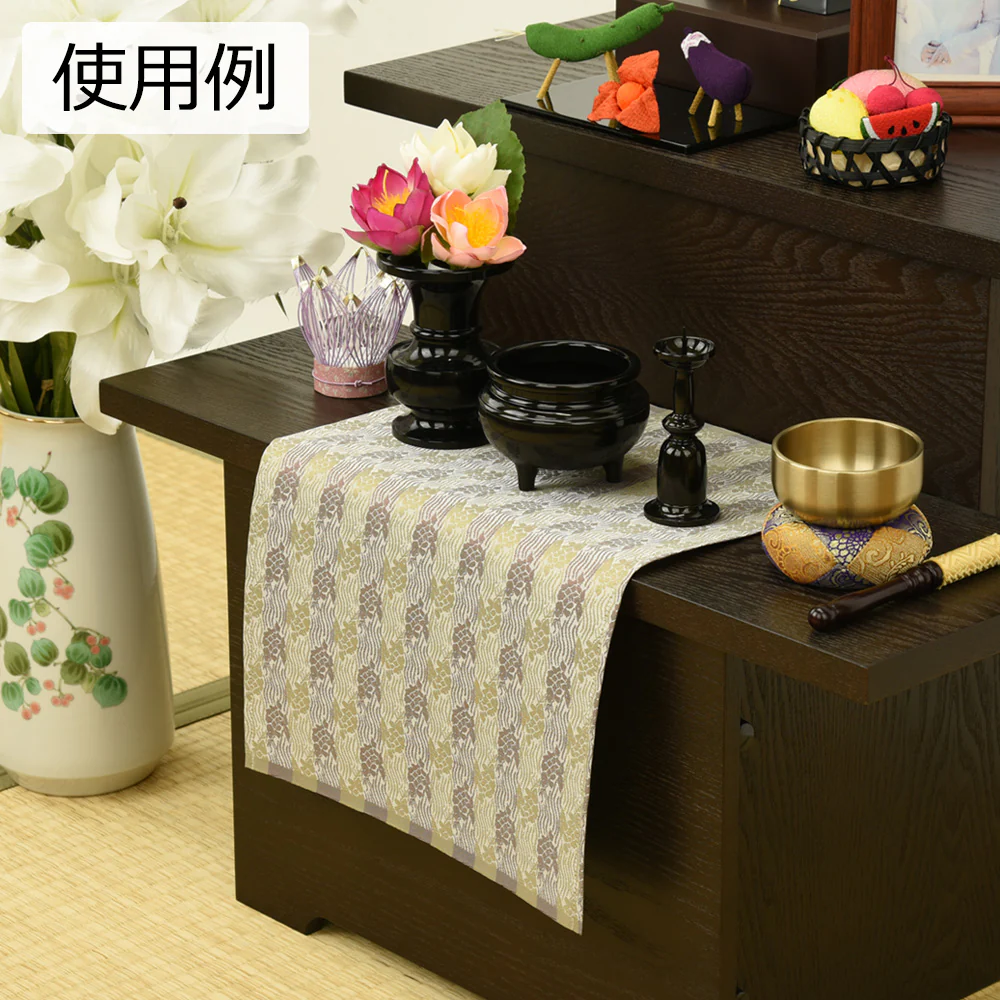 新名物裂 敷物 大 銀ネズ 荒磯紋 - Image 3