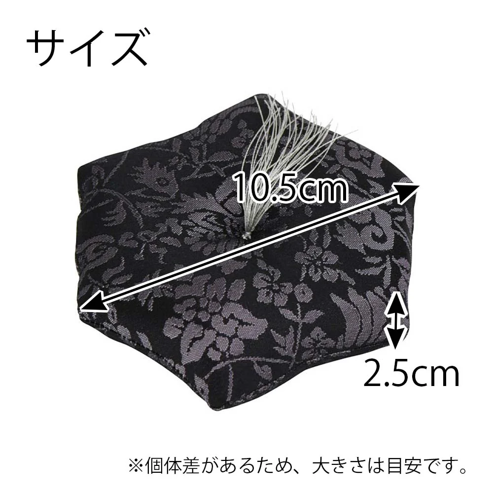 新名物裂 リン布団 大 黒地紫 紹巴唐花紋 - Image 2