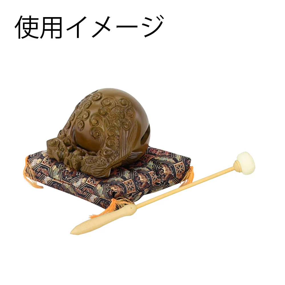 木魚バイ 籐柄 白皮巻 5.0寸 - Image 3