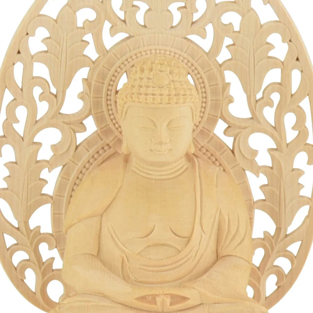 仏像 座弥陀 白木 丸台 2.5寸 - Image 4