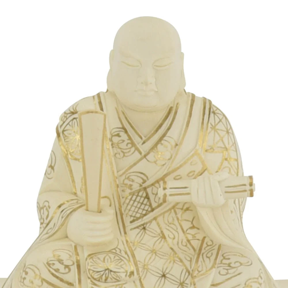 仏像 日蓮 ツゲ 金粉紋様 2.0寸 - Image 4