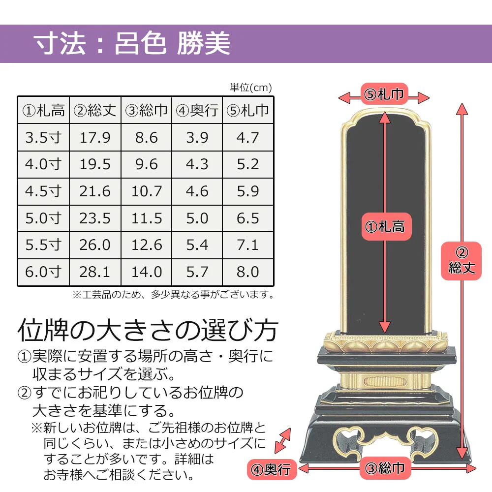 位牌 勝美 呂色 - Image 6