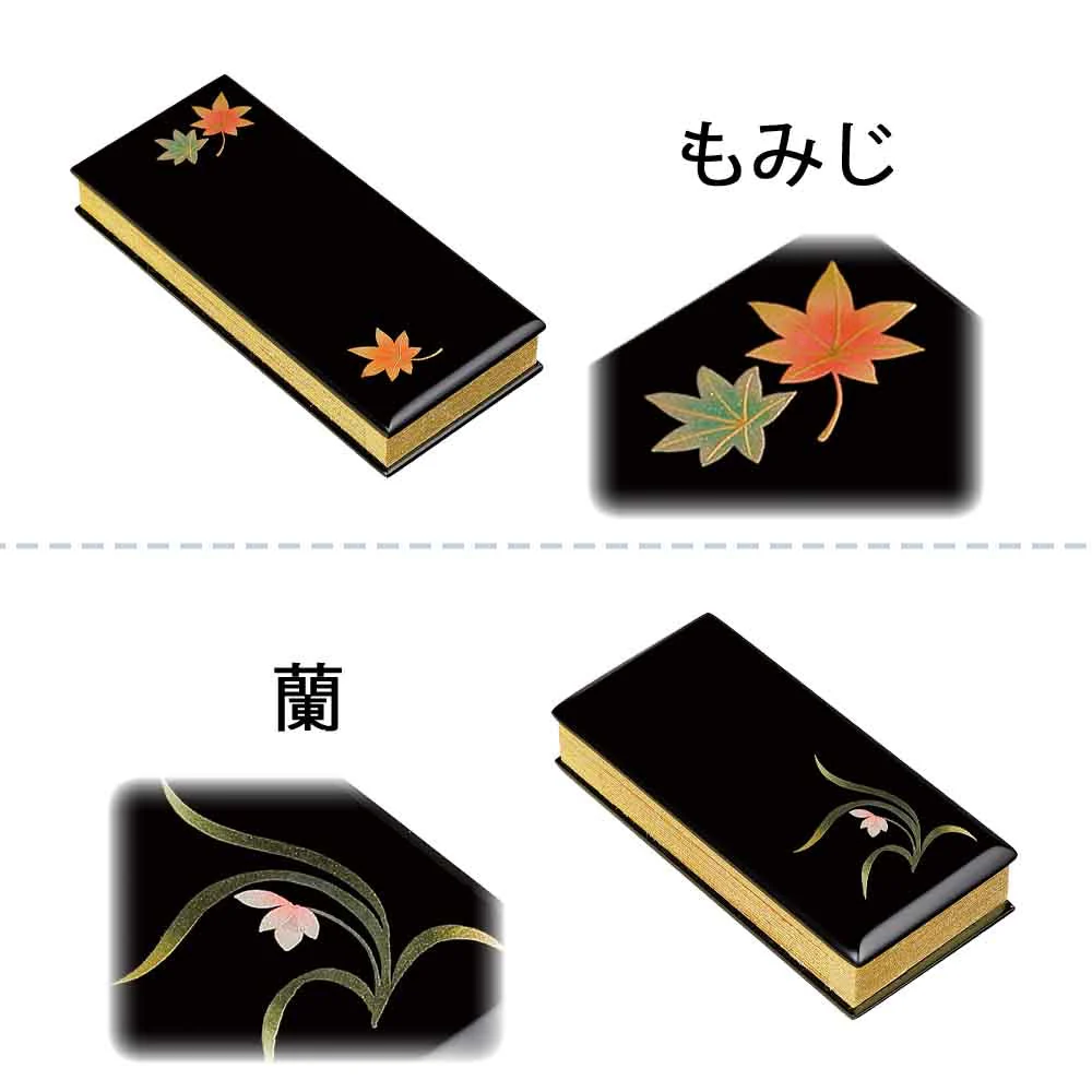 過去帳 蒔絵 黒 日付入 4.0寸 - Image 4
