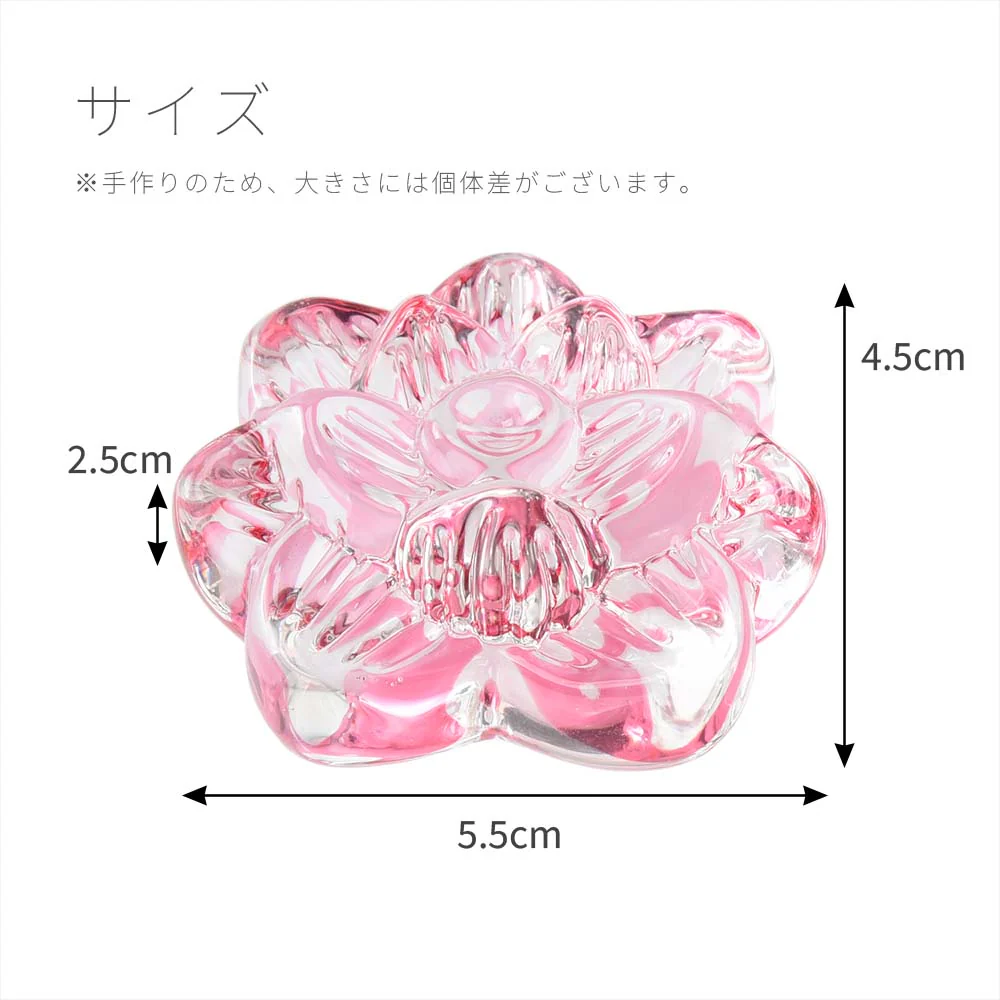 クリスタル お干菓子 睡蓮(ピンク) - Image 8