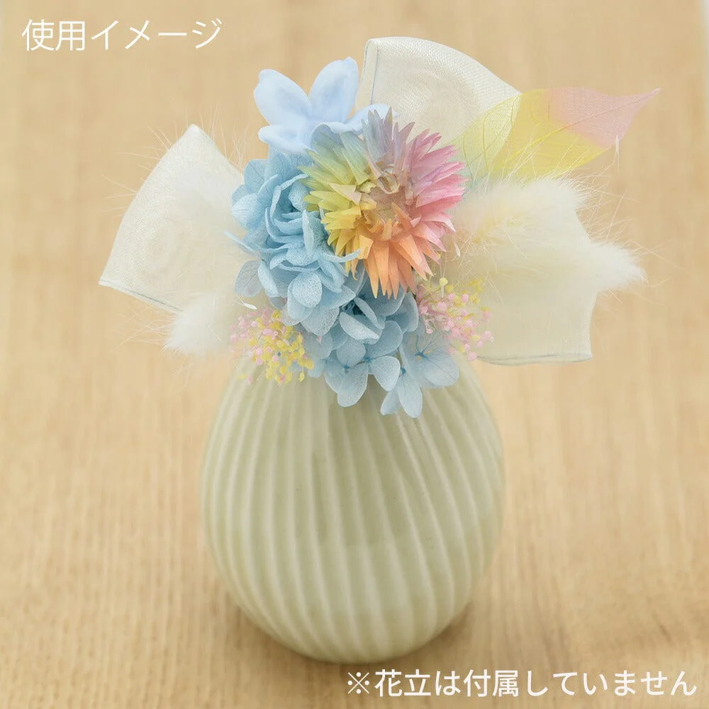 プリザーブドブーケ 虹とリボン ブルー - Image 3