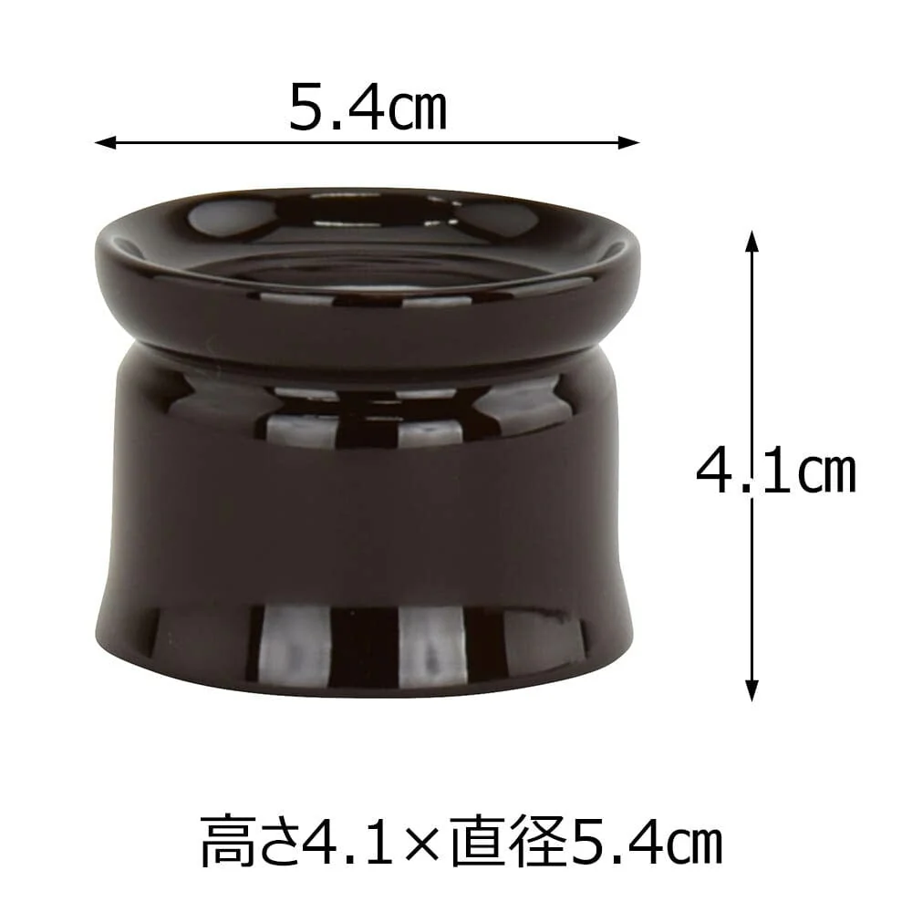 仏飯器台 木質 溜 丸型 1.8寸 - Image 2