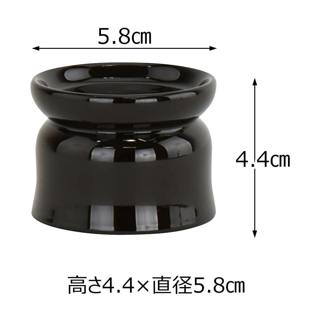 仏飯器台 木質 溜 丸型 2.0寸 - Image 2
