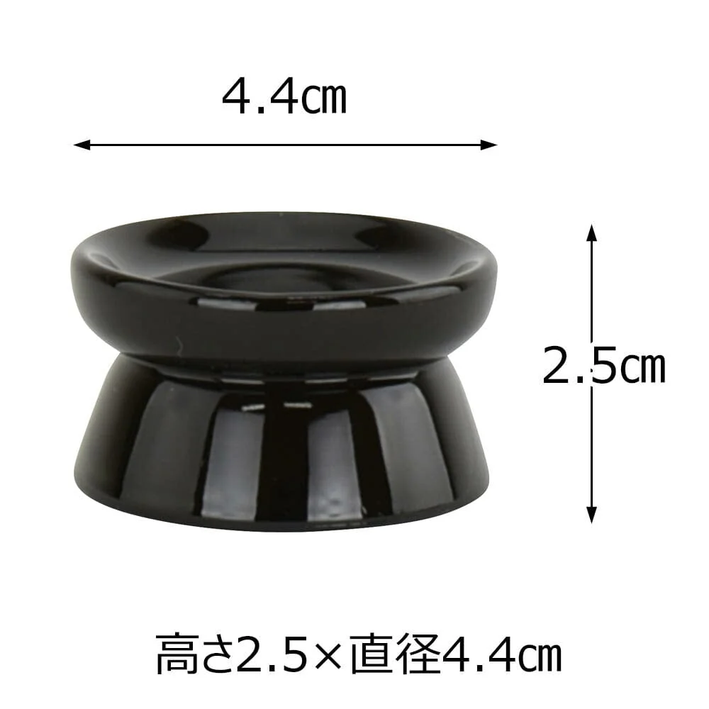 仏飯器台 木質 溜 丸型 背短 1.5寸 - Image 2