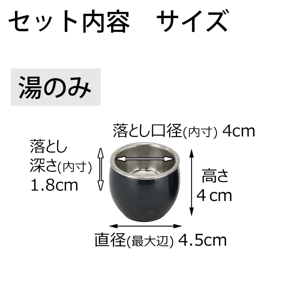 六具足 彩り 丸型 藍鉄色 フチ金 - Image 5