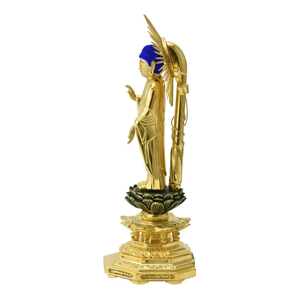 仏像 東 木製 肌粉 八角 4.0寸 - Image 3