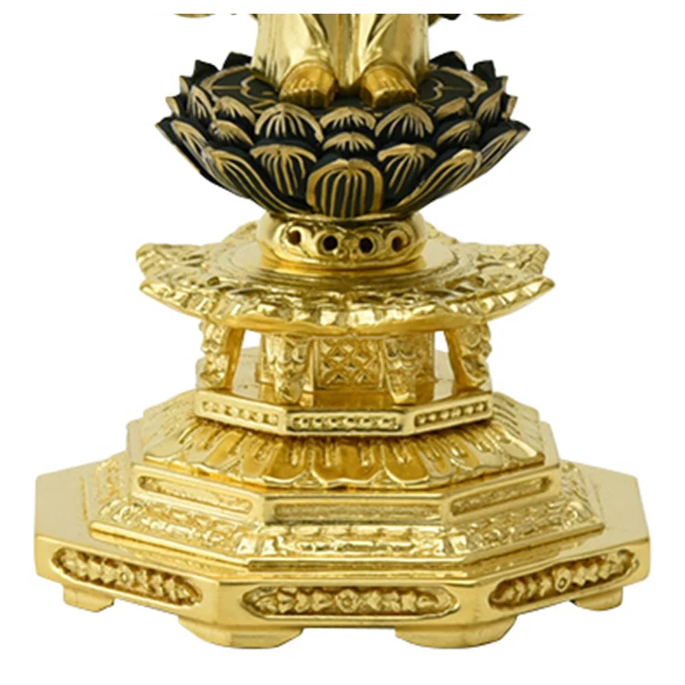 仏像 西 木製 肌粉 八角 4.5寸 - Image 5
