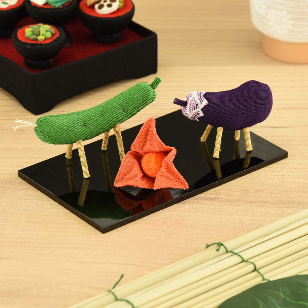 ちりめん 牛馬飾り ほおずきセット - Image 7