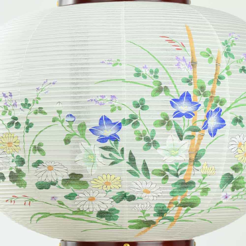 姫行灯 9号 桔梗 菊に竹 - Image 4