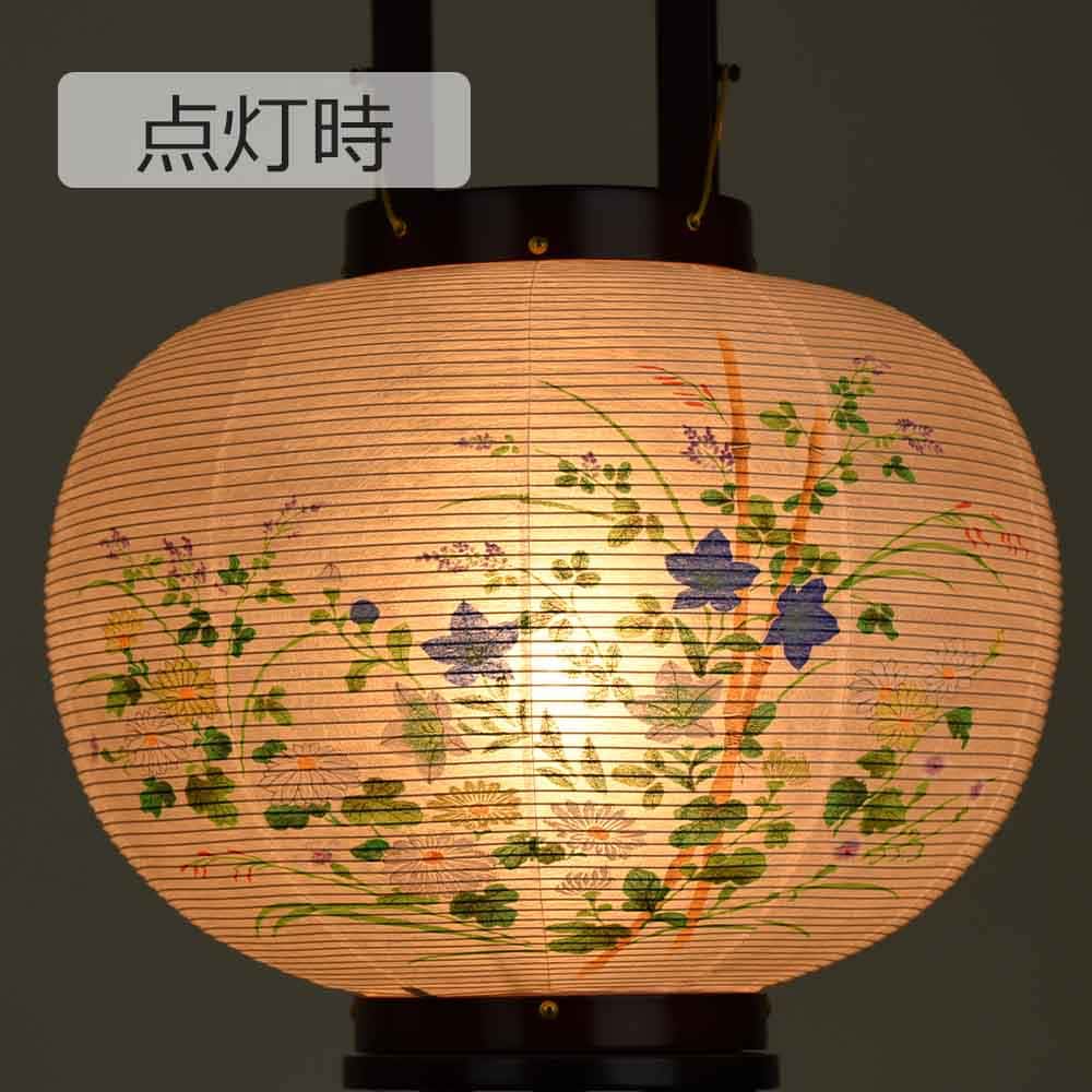 姫行灯 9号 桔梗 菊に竹 - Image 5