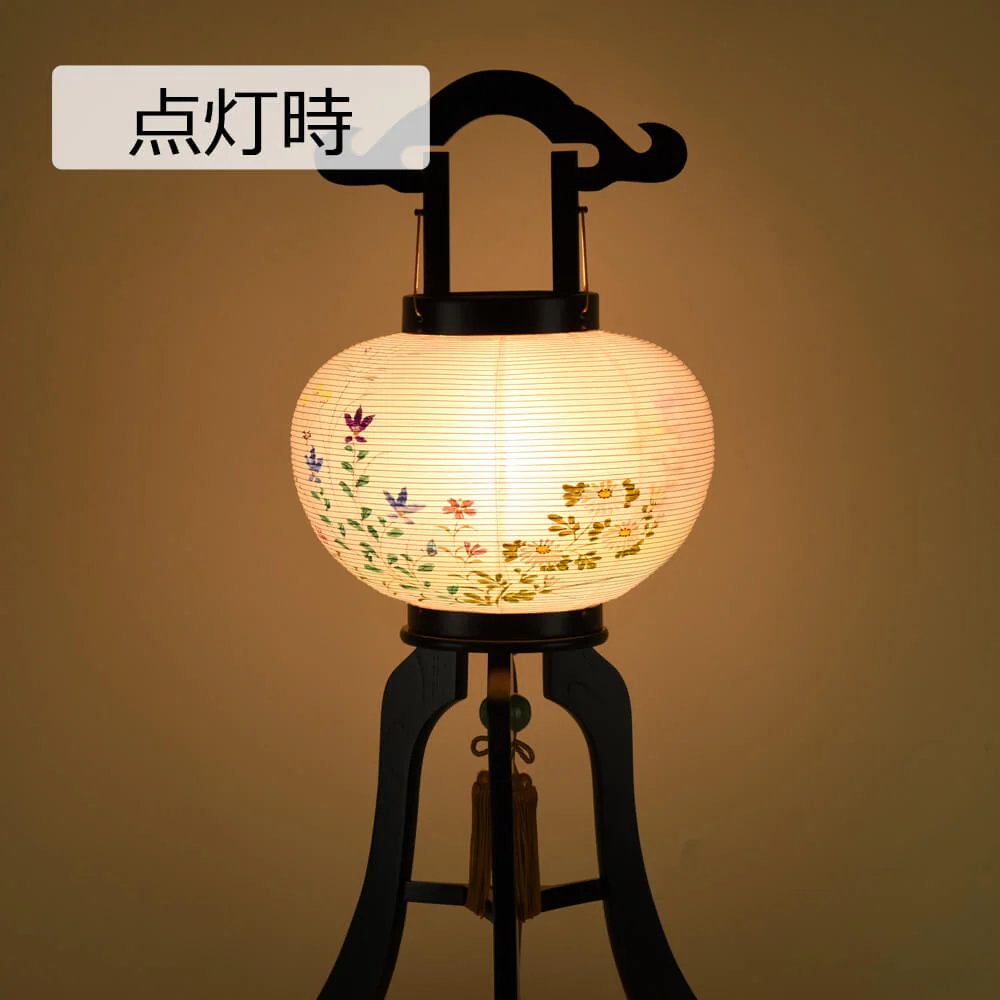 行灯 彩雲の里 10号 絹二重 絵入 - Image 5