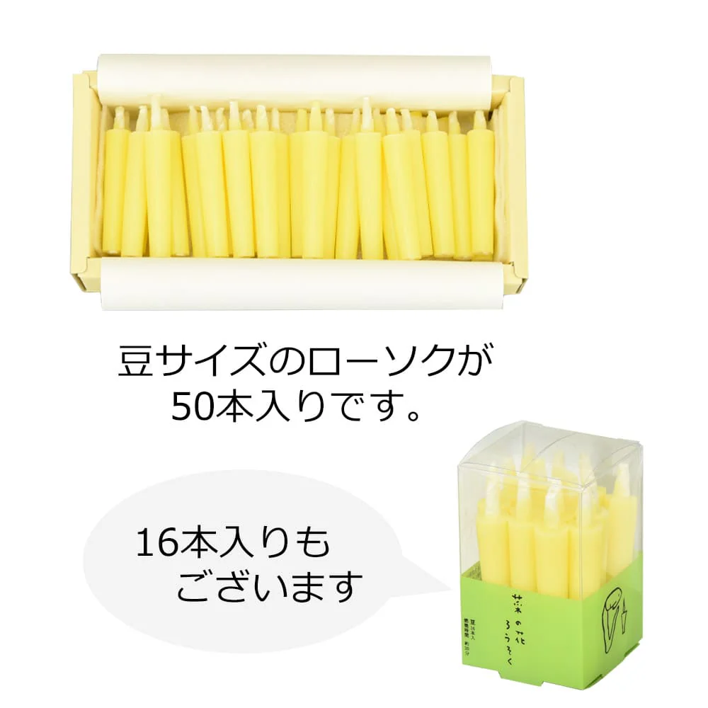 菜の花ろうそく 豆 50本入 - Image 3