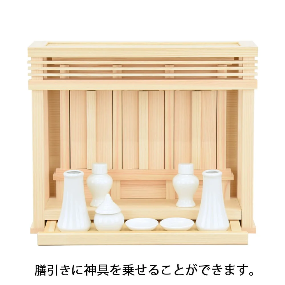 神棚 箱宮 神楽ミニ(神具セット付) - Image 3