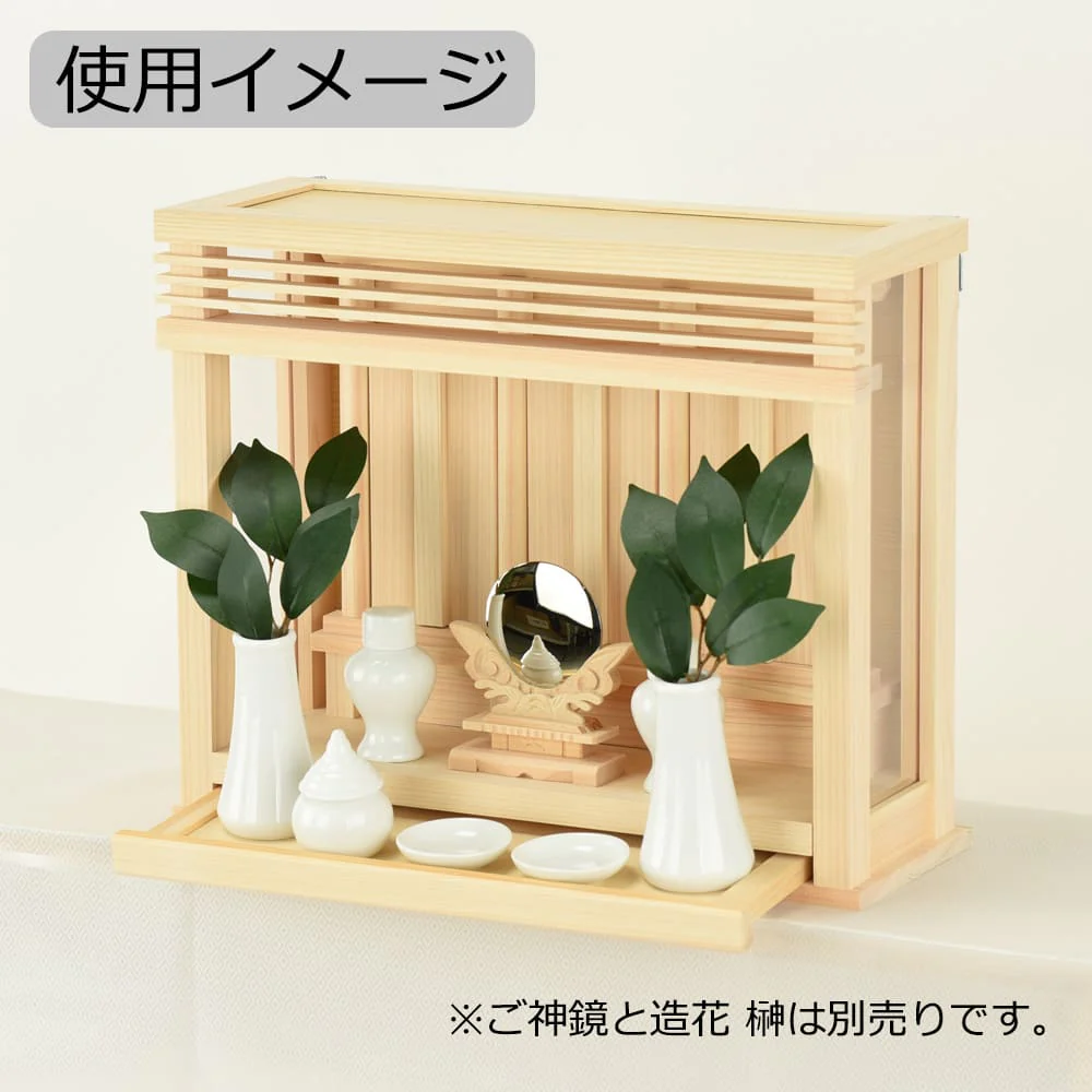神棚 箱宮 神楽ミニ(神具セット付) - Image 8