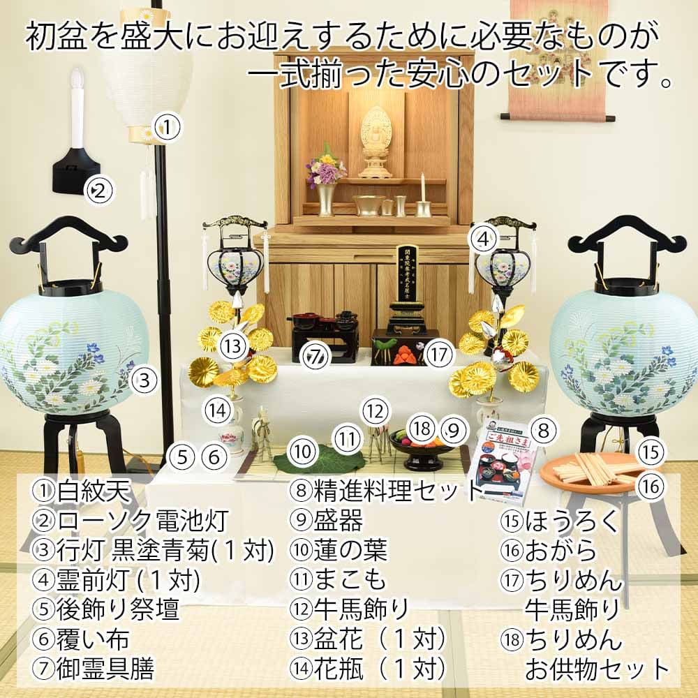 【WEB限定】初盆セット 2段81cm盆棚付き 伝統型フルセット 10-B - Image 2